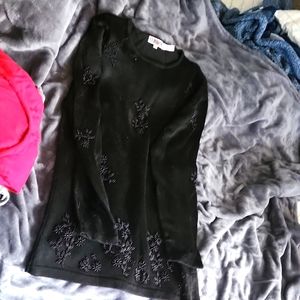 Black beaded sweater